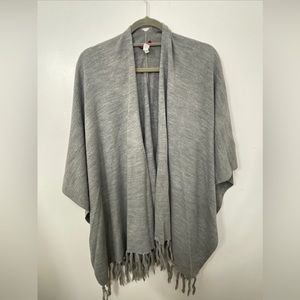 Lightly Used Merona Women’s Grey Pancho - One Size